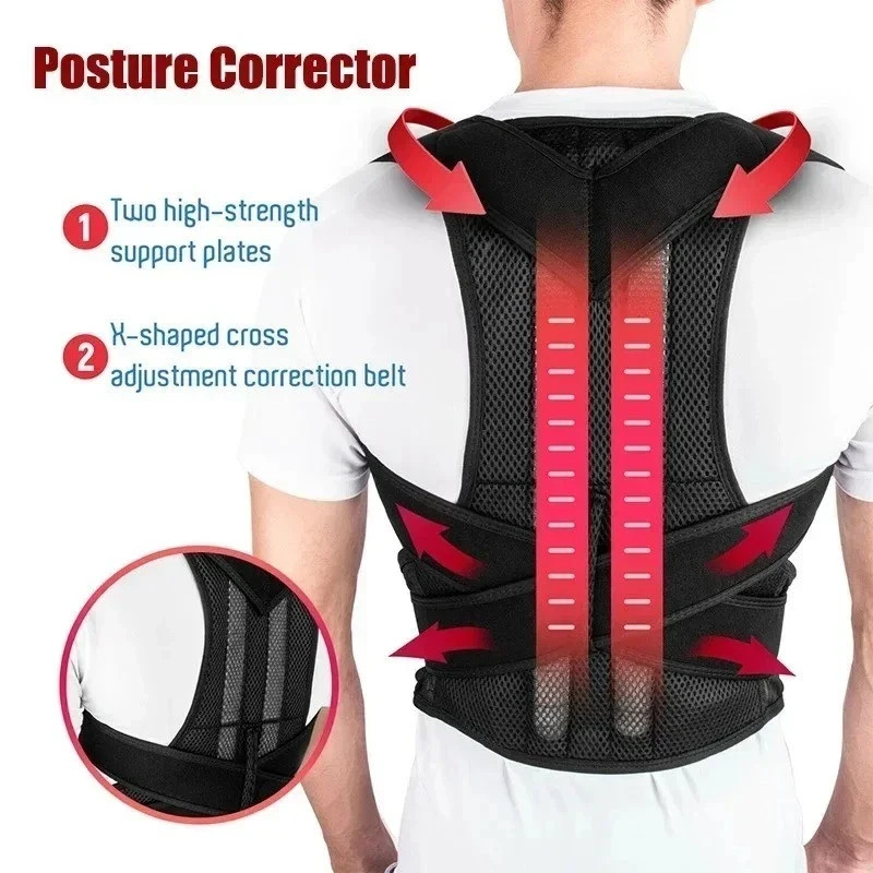 Adjustable Posture Corrector Back Support Shoulder Brace Belt Unisex