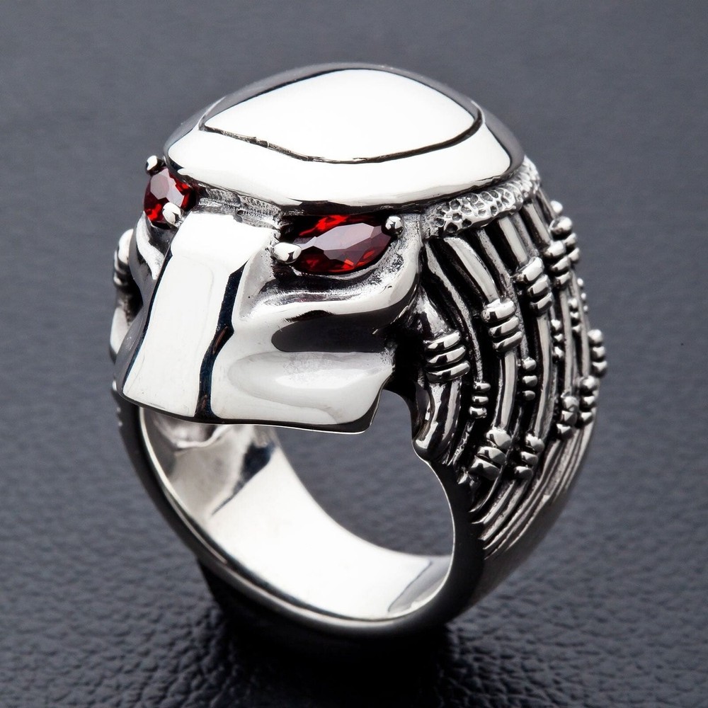 Sterling Silver Predator Head Ring