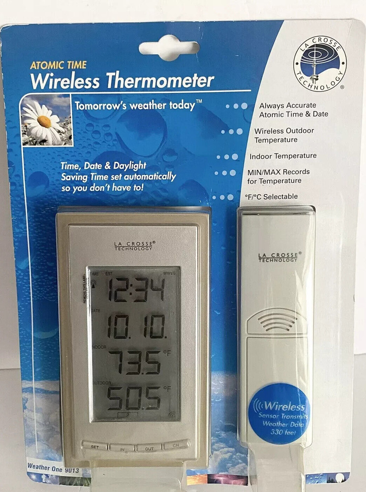 La Crosse Technology Atomic Time Wireless Weather Thermometer TX6 Sensor # 2132