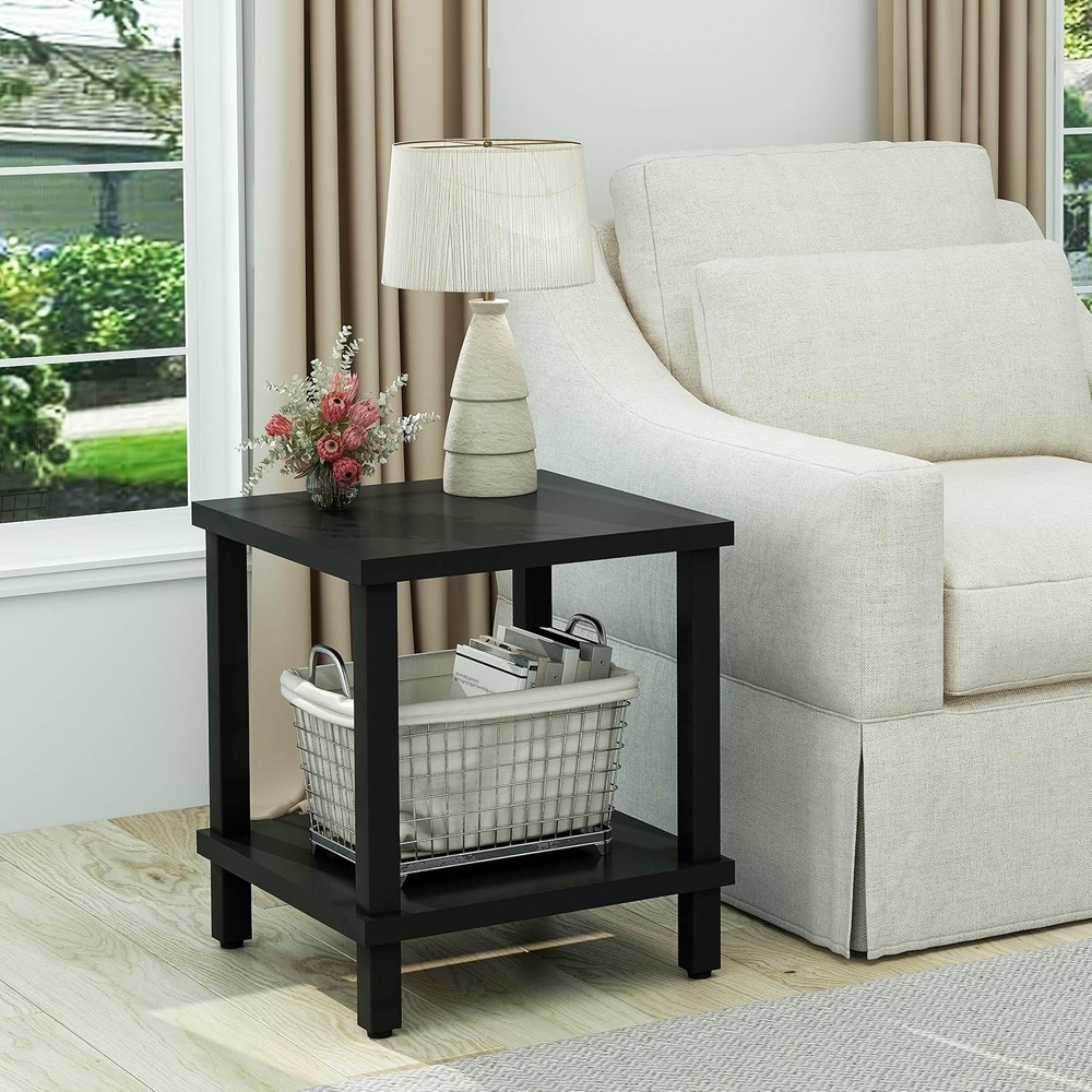NEW Large End Table Square Side Table Modern Sofa Table 20 Inch Industrial Cof