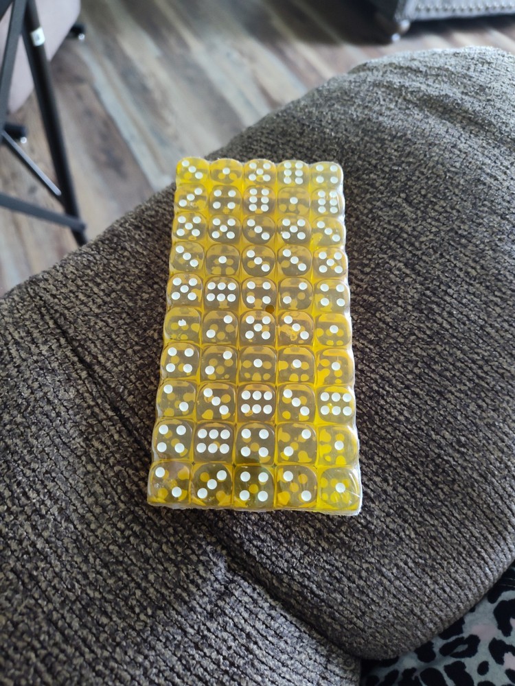 50 Dice Yellow