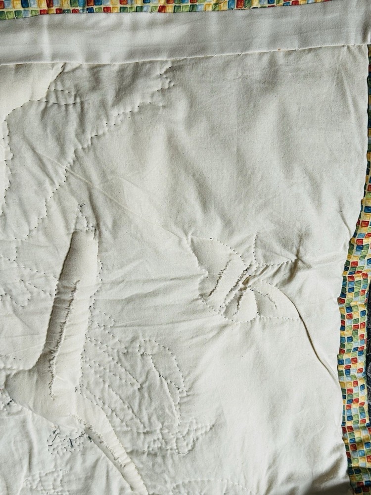 Handmade Quilted Tropical Wall Hanging