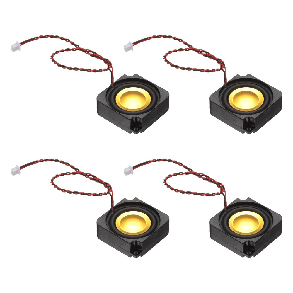 3W 4Ω Mini Speaker, 4PCS Full-Range Portable Micro Loudspeaker, Black Gold