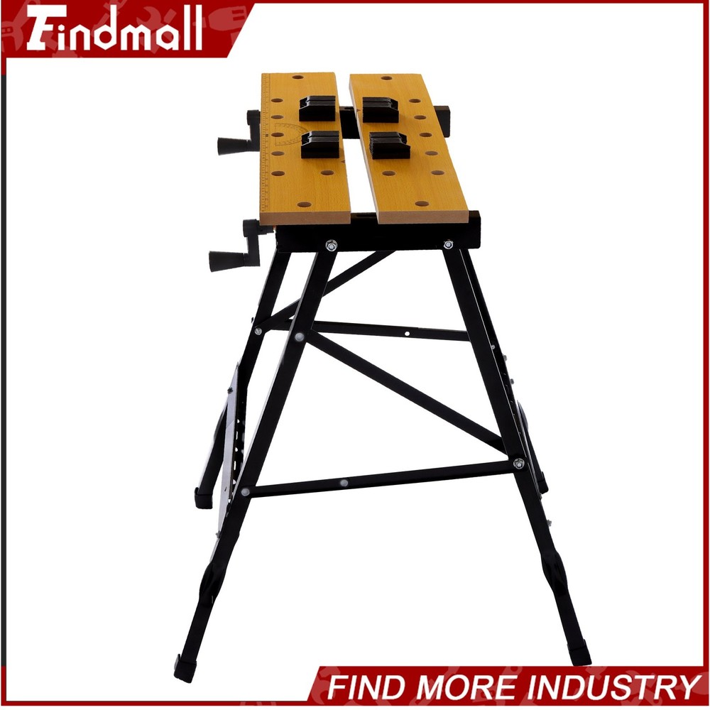 Findmall Foldable Multi-Purpose Workbench With Measuring Ruler & Protractor
