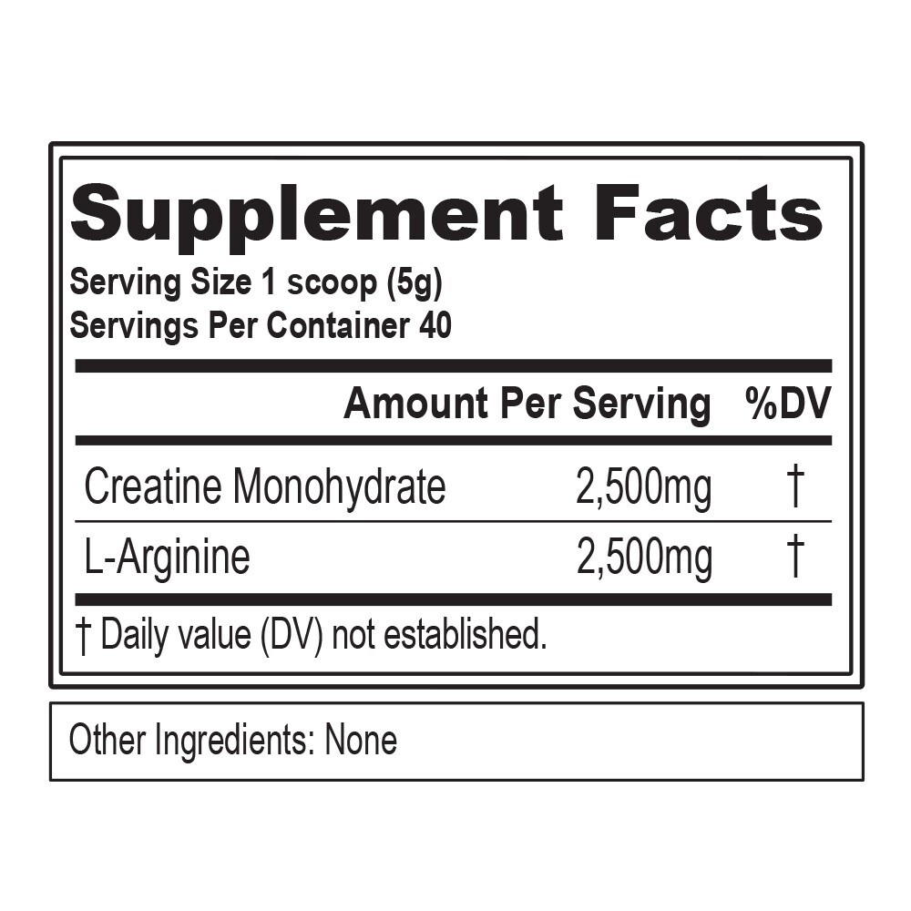 Evlution Nutrition Creatine + L-Arginine - Vascularity Support - 40 Servings