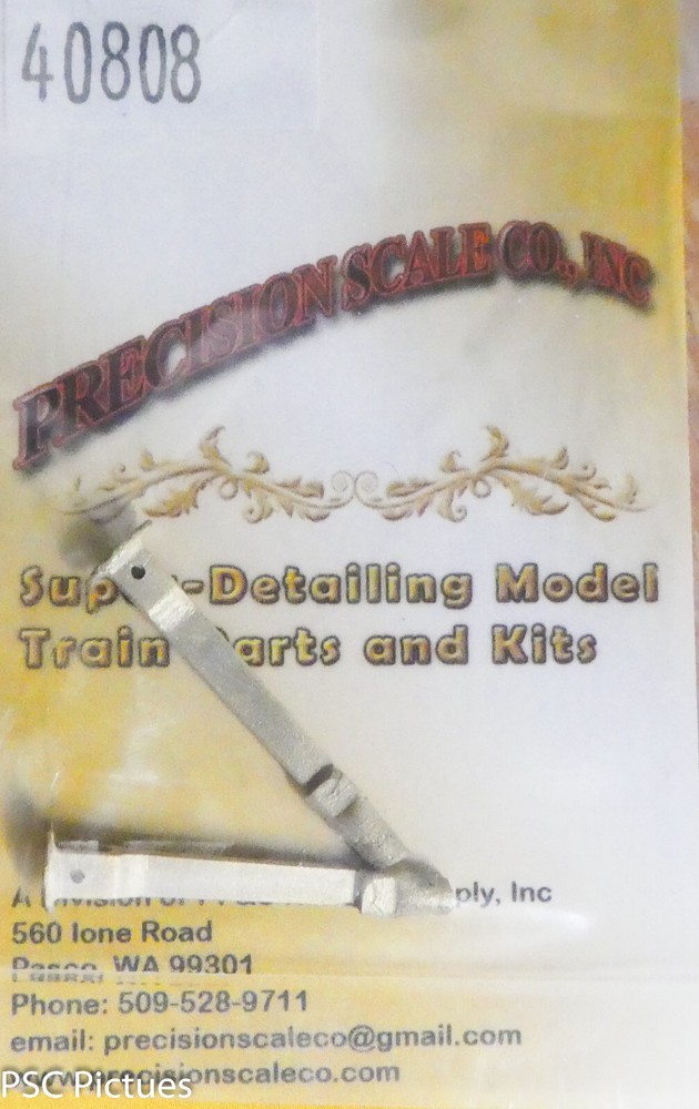 Precision Scale O #40808 Coupler Pocket, Extended Link & Pin Style (Brass)