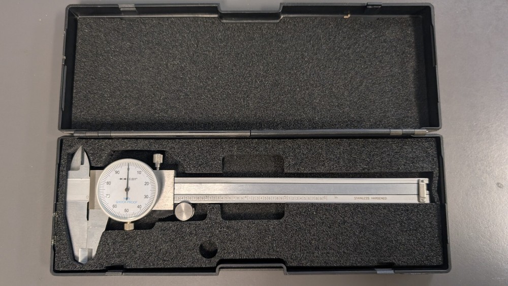 6" Dial Caliper Stainless Steel Shockproof with case