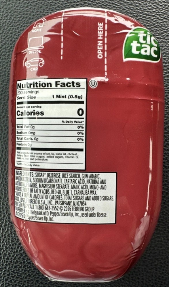 Dr. Pepper Tic Tacs Limited Edition