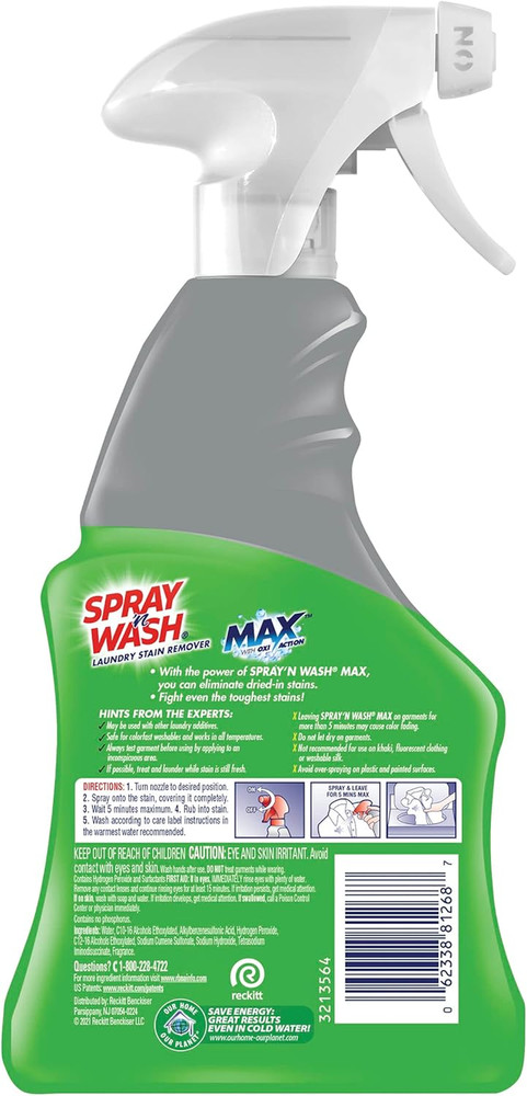 Max Laundry Strain Remover 16 oz, Packaging may vary