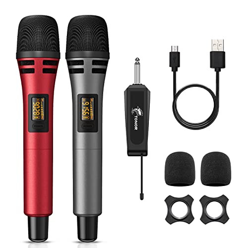 Wireless Microphones, UHF Dual Karaoke Microphone System, Microfonos
