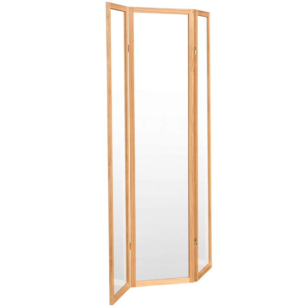 6 ft. Tall Clear Plastic Partition Natural 3 Panel