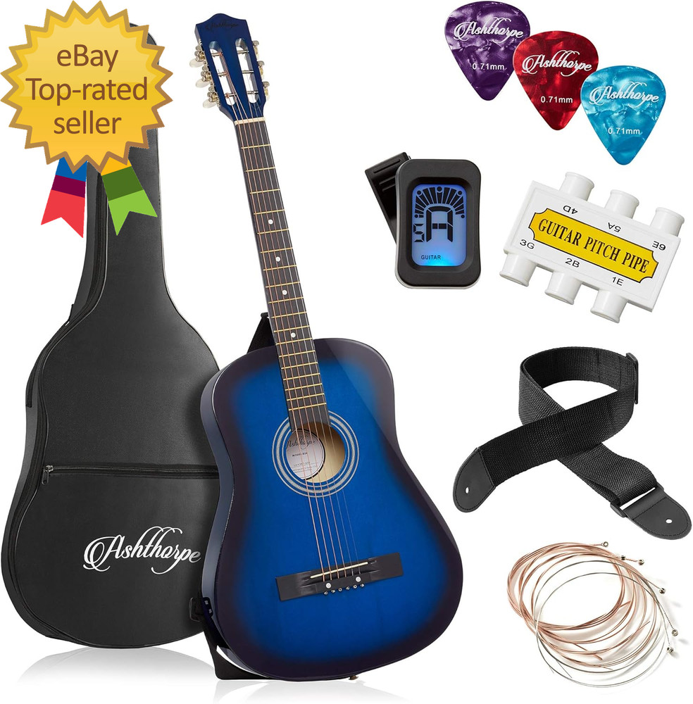 38-Inch Beginner Acoustic Guitar Package Basic Starter Kit W/Gig Bag Strings