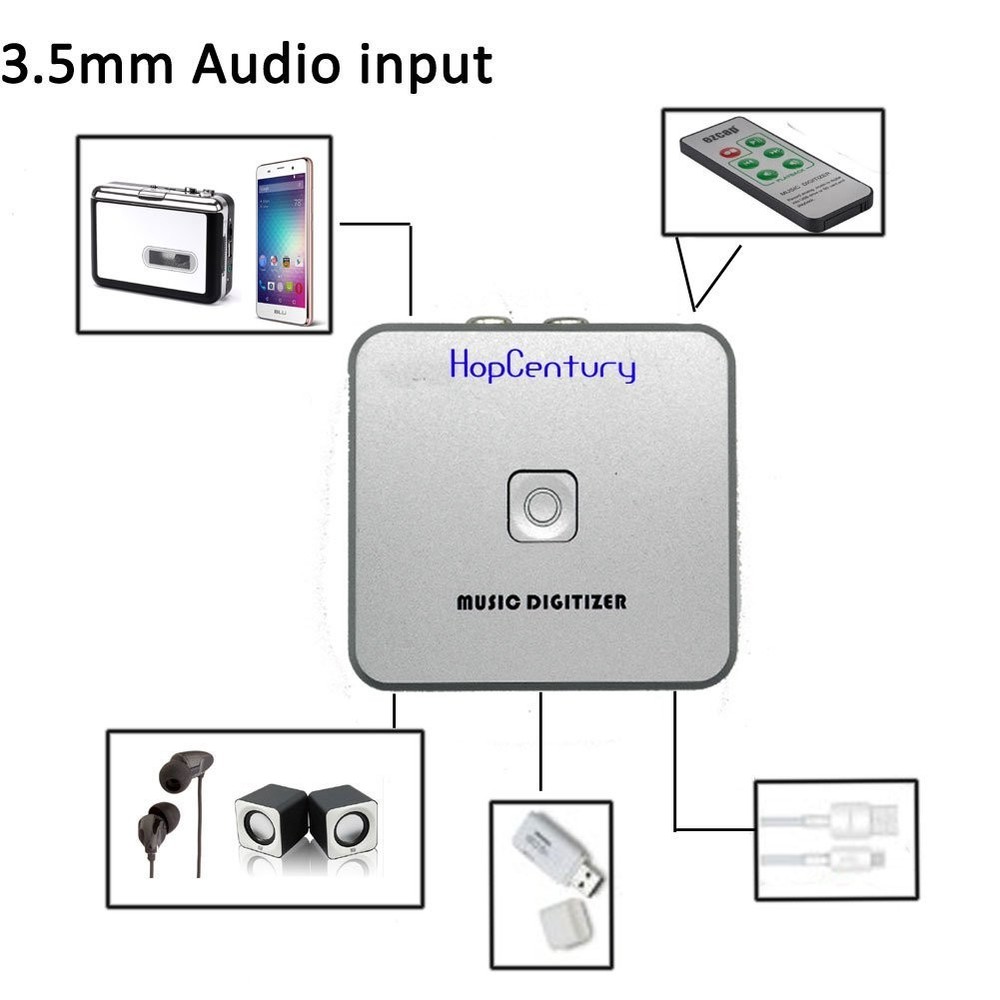 User-Friendly MP3 Music Digitizer - RCA & 3.5mm Input: Capture Audio with Ease