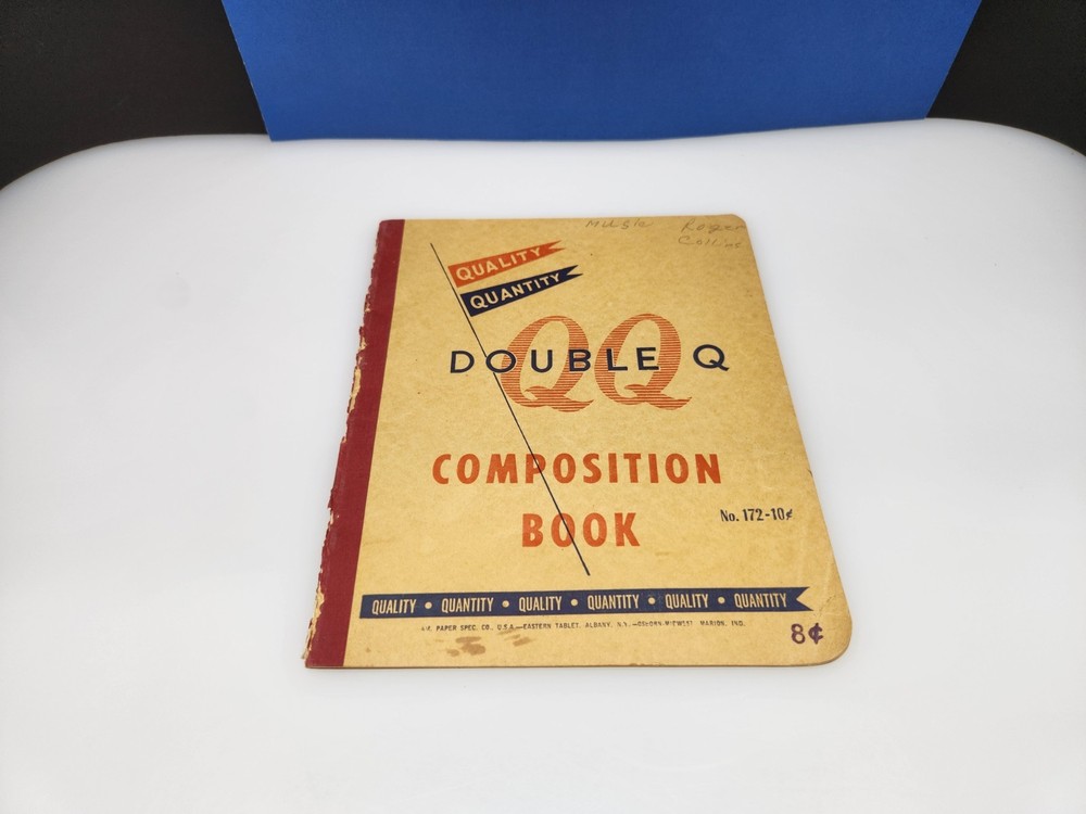 Vintage Double Q Composition Book No. 172 Notebook Used
