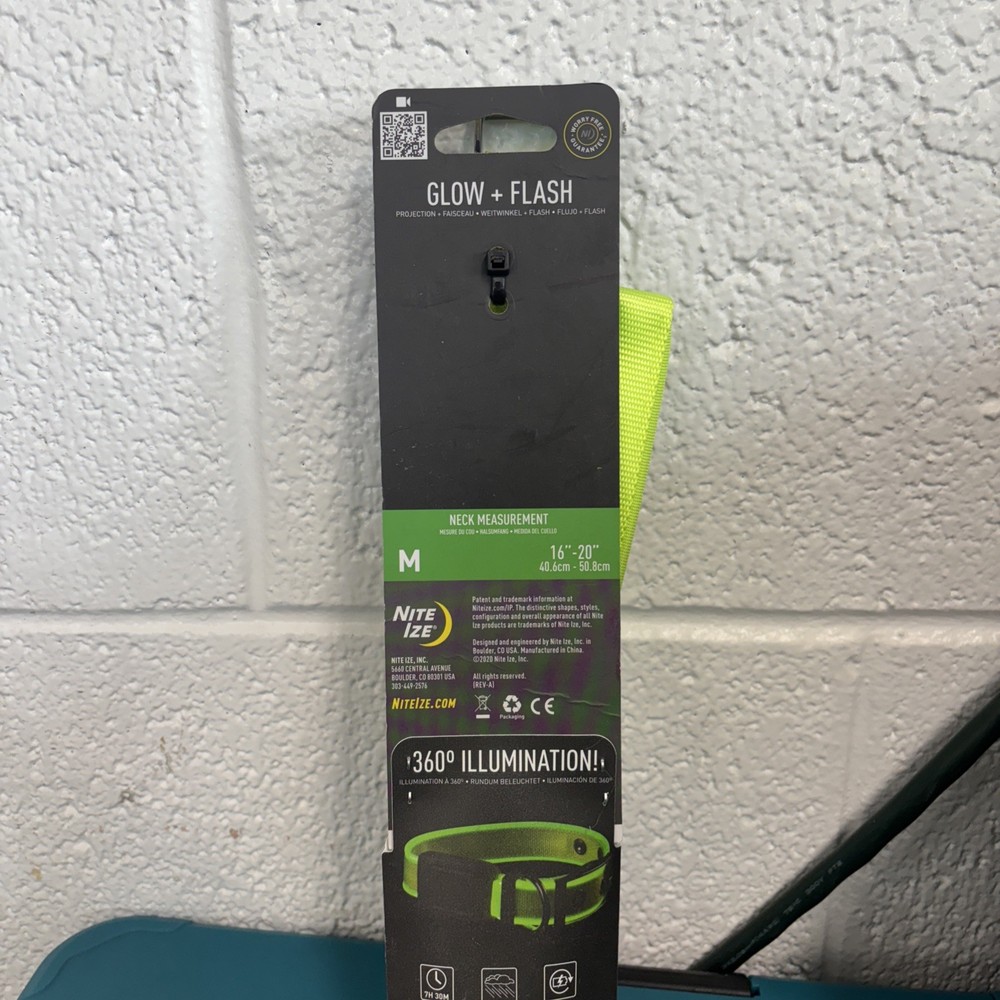 NiteDog - M - Lime/Green Rechargeable LED Collar