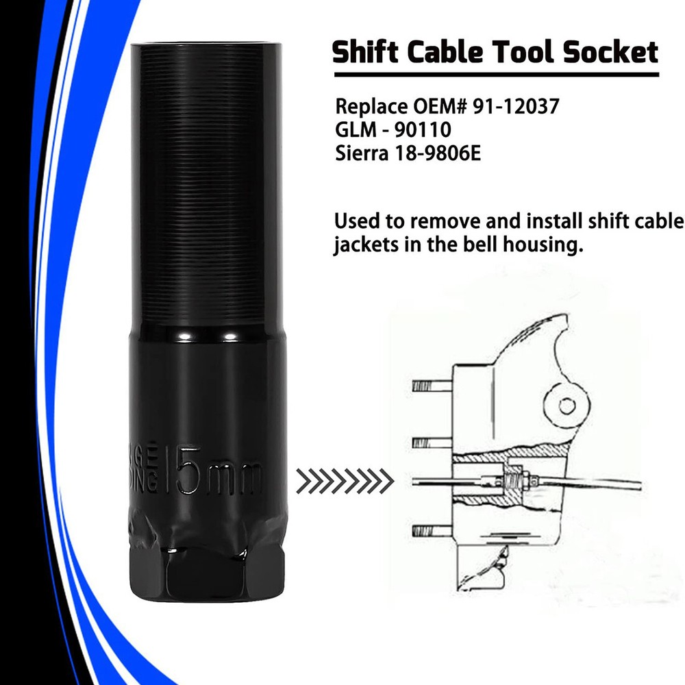 Shift Cable Tool Socket and Hinge Pin Tool for Mercruiser Alpha One Gen I Gen II