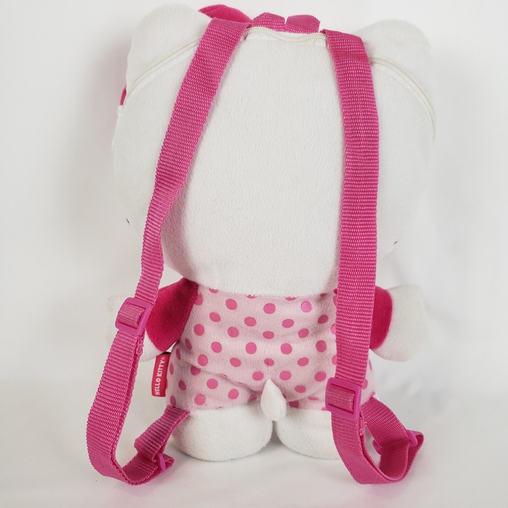 Sanrio Hello Kitty 14" Soft Plush Doll Backpack Large Zipper Pocket Adjustable