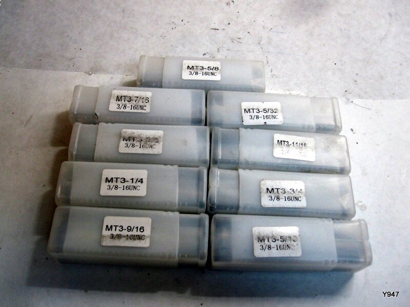 9 Pc  Morse Taper Collet Set see description