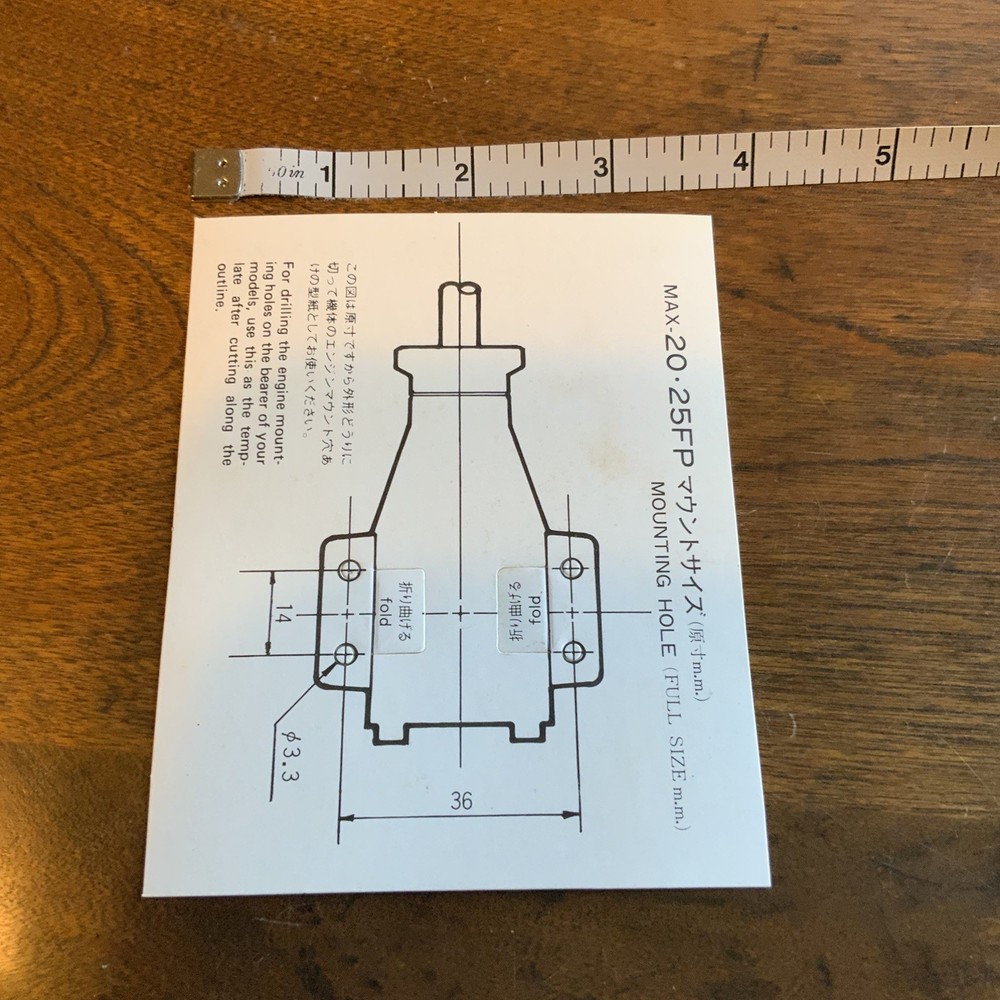 Vintage O.S. ENGINES Decal Sheets & Engine mount Template