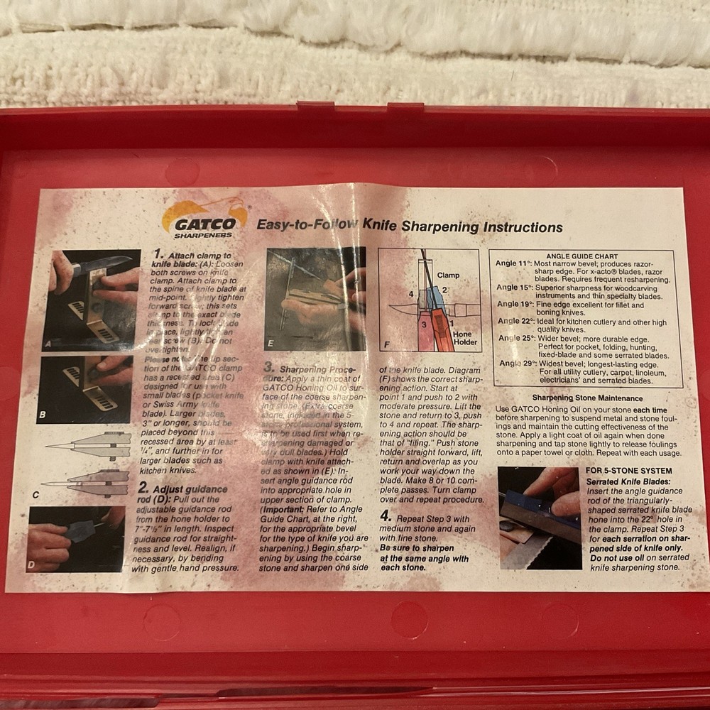 Gatco Edgemate Professional Knife Sharpening System, Red