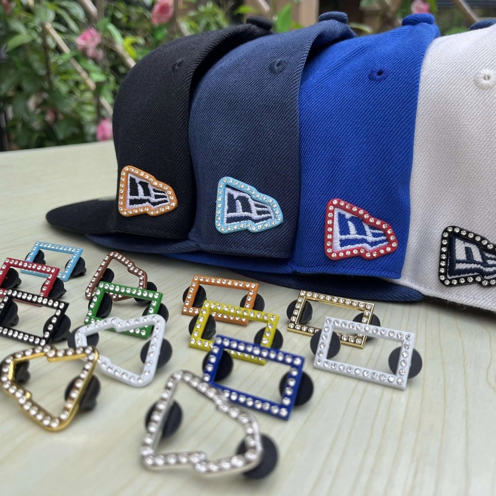 Border Hat Pin Set - White Diamond