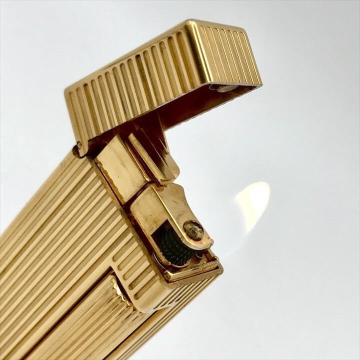 Overhauled Dunhill Gas Lighter Gold with box