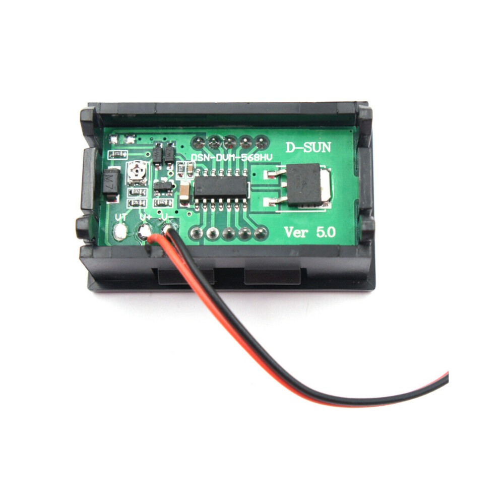 US 1-2 Pack DC 5-120V 2-Wire Voltmeter 3-Digit LED Display Panel Voltage Tester