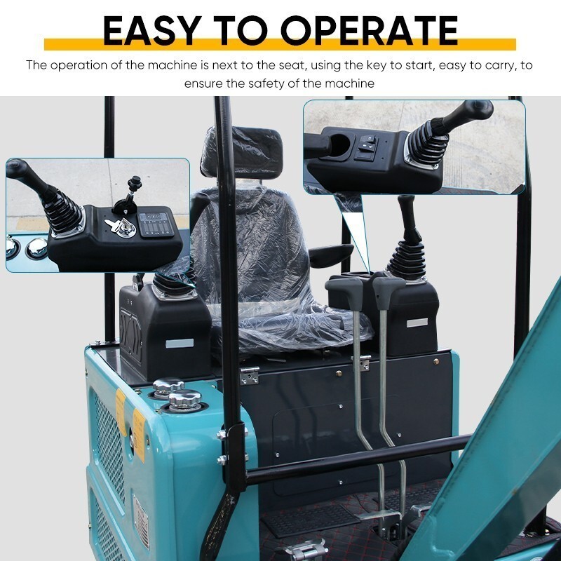 1 Ton Mini Excavator & Auger Drill Combo - Kubota Engine & 81cm Drill Pipe