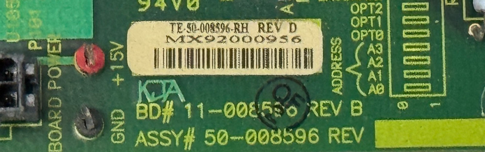 USED 11-008596 REV. B Circuit Board