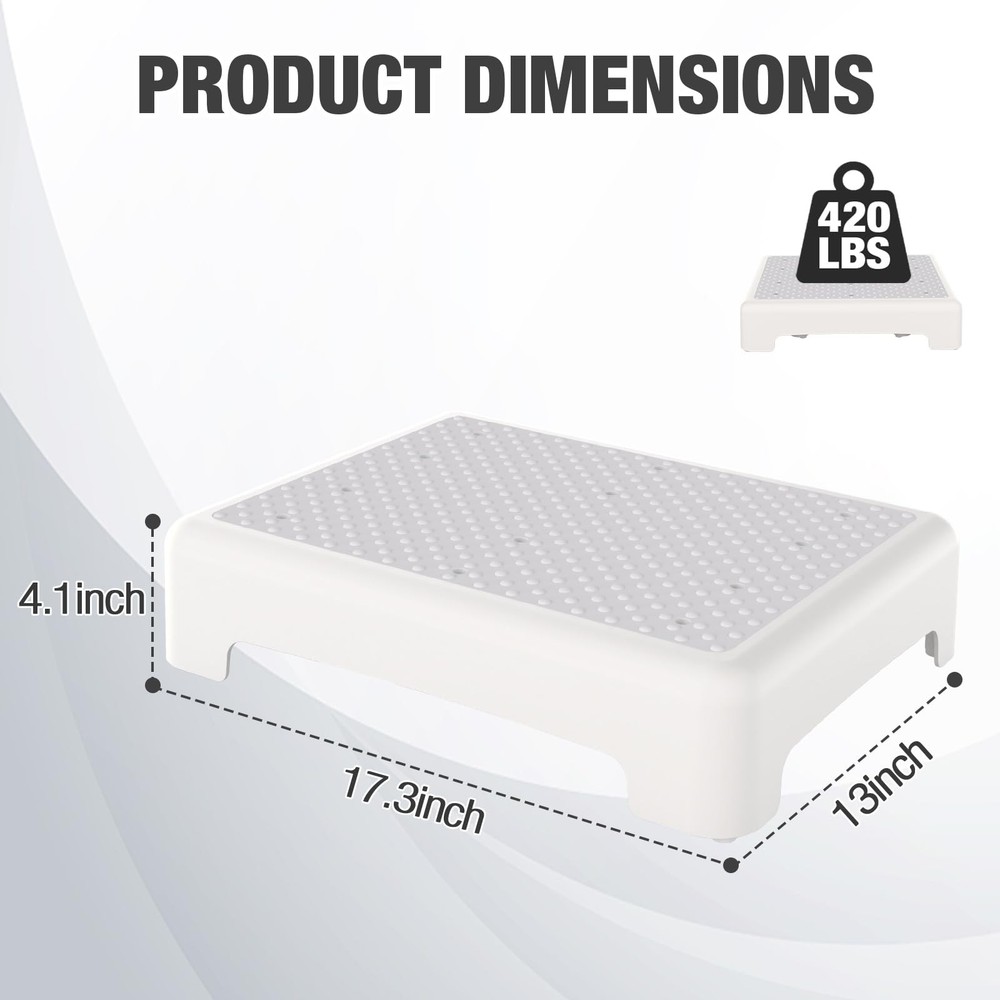 Step Stool, Mobility Step Stool for Adults & Seniors, Non-Slip Step Platform ...