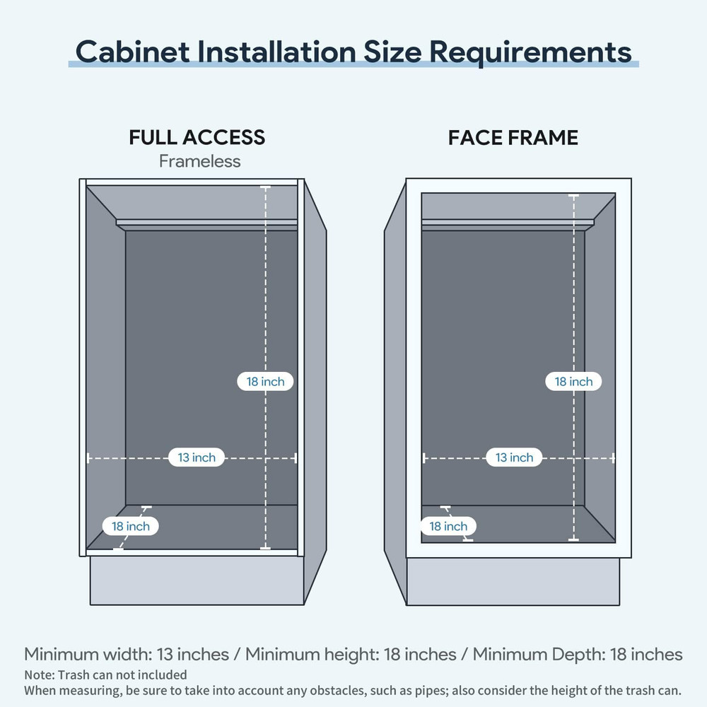 Pull Out Trash Can under Cabinet，Under Sink Slide Out Garbage for Kitchen，Requir