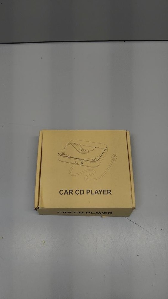 Portable Car CD Player with USB AUX Port External White