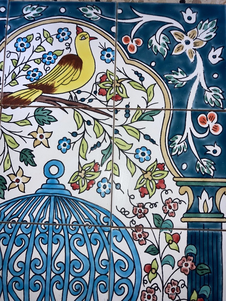 18" x 24" Ceramic Tile Mural Backsplash Art Wall Panel Hand Painted