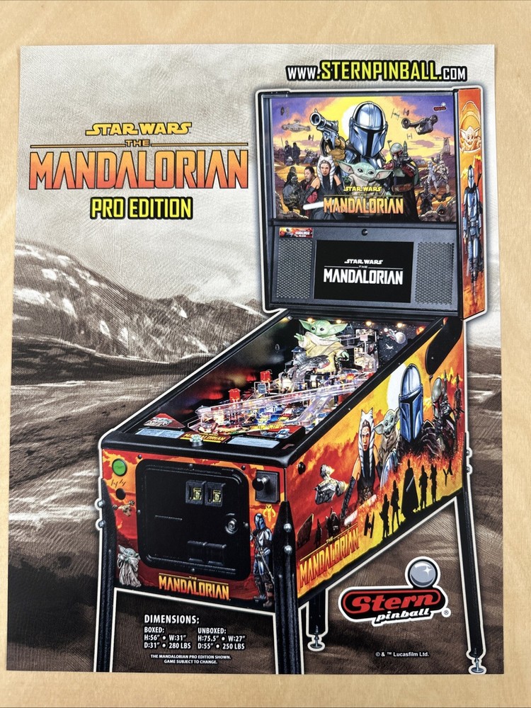 Stern Mandalorian Pro Pinball Flyer