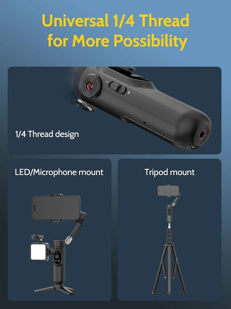 Osmo Mobile 8 Gimbal Stabilizer for Phone, Native Tracking with Audio & Light...