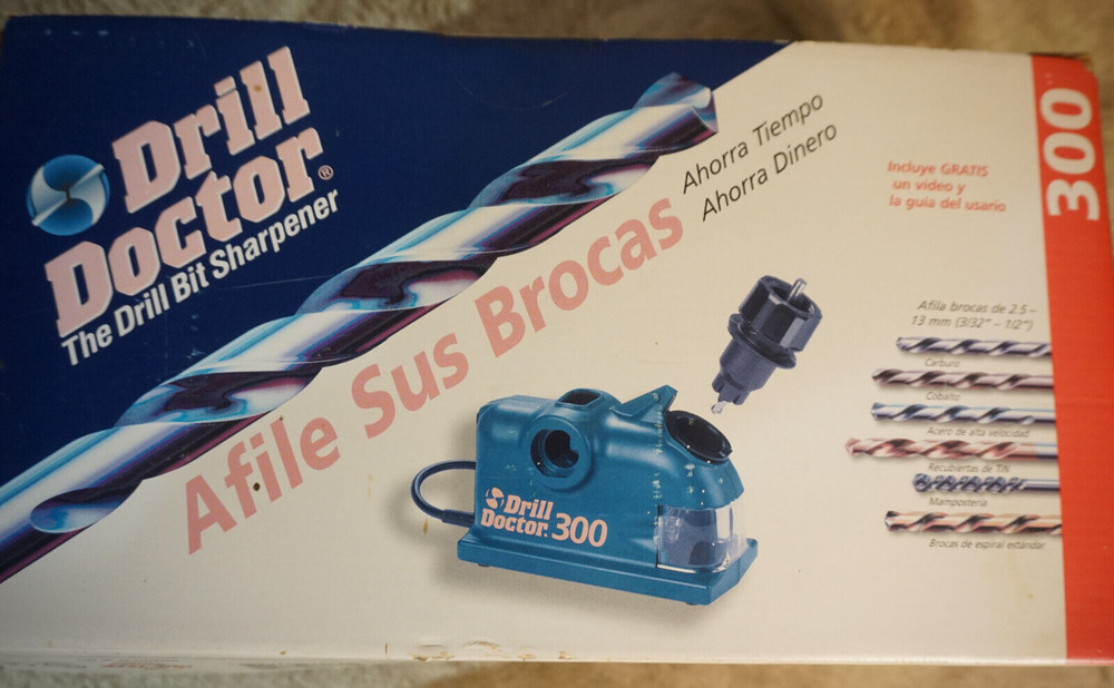 Drill Doctor Model 300 Bit Sharpener with Box, VHS Guide & Instruction Manual