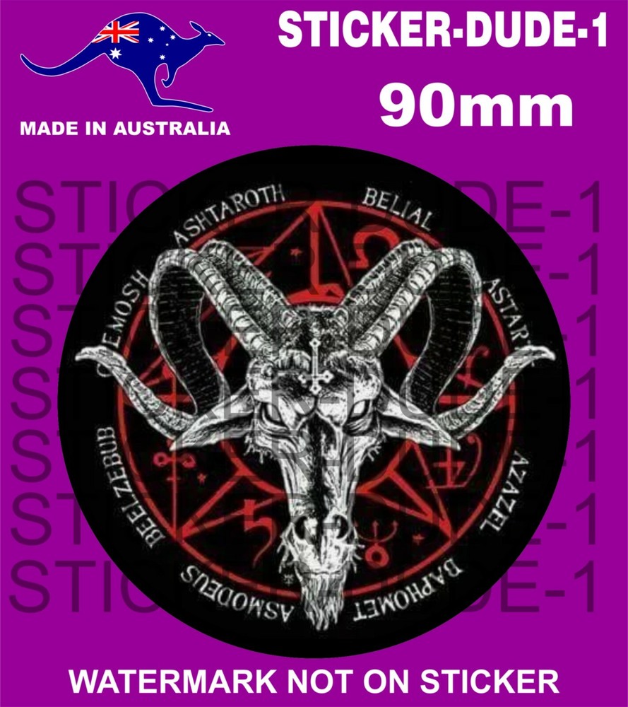 METAPHYSICAL ILLUMINATI GOAT HEAD BAPHOMET SATAN PENTAGRAM DEVIL WICCA STICKER