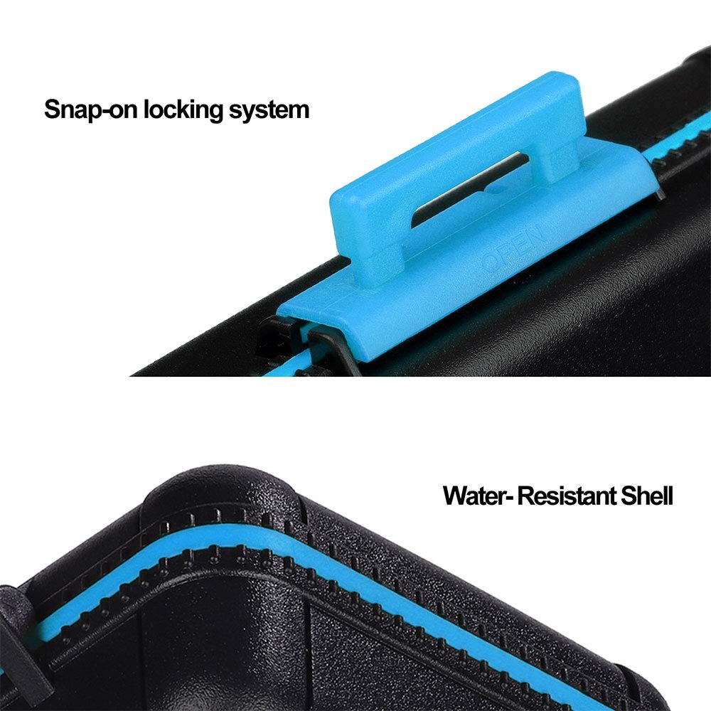 LENSGO Camera Battery Memory Card Case, Hard D950-Blue, Blue