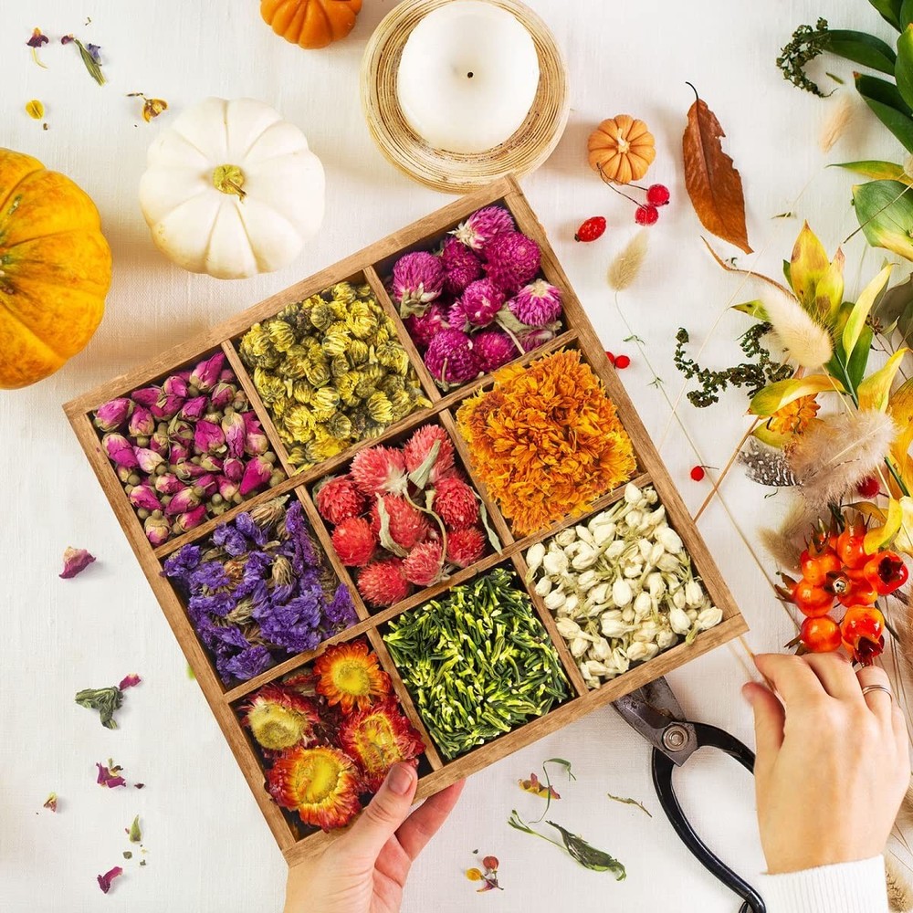 [Latest] 21 Pack Dried Flowers for Candle Making, 100% 21