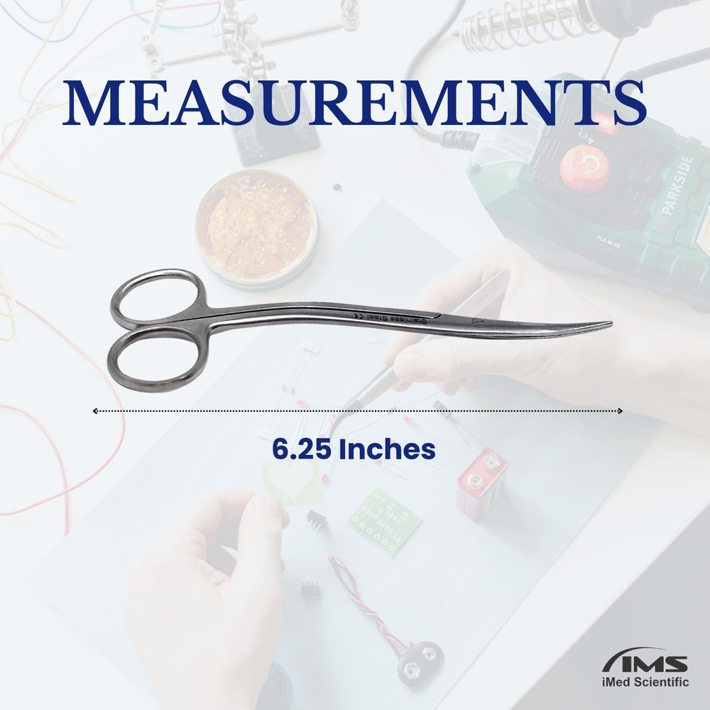 Bent Handle Curved Scissors 6.25" Sharp Blades for Home School and Office Use