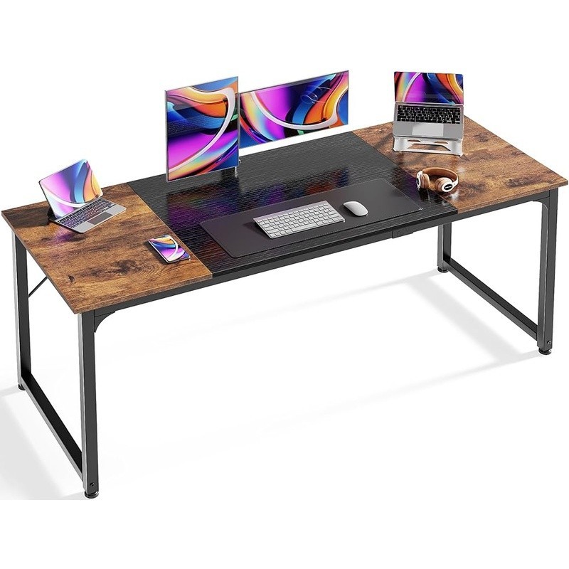 Versatile Large Desk Home Office Gaming Modern Workspace Sturdy Structure New
