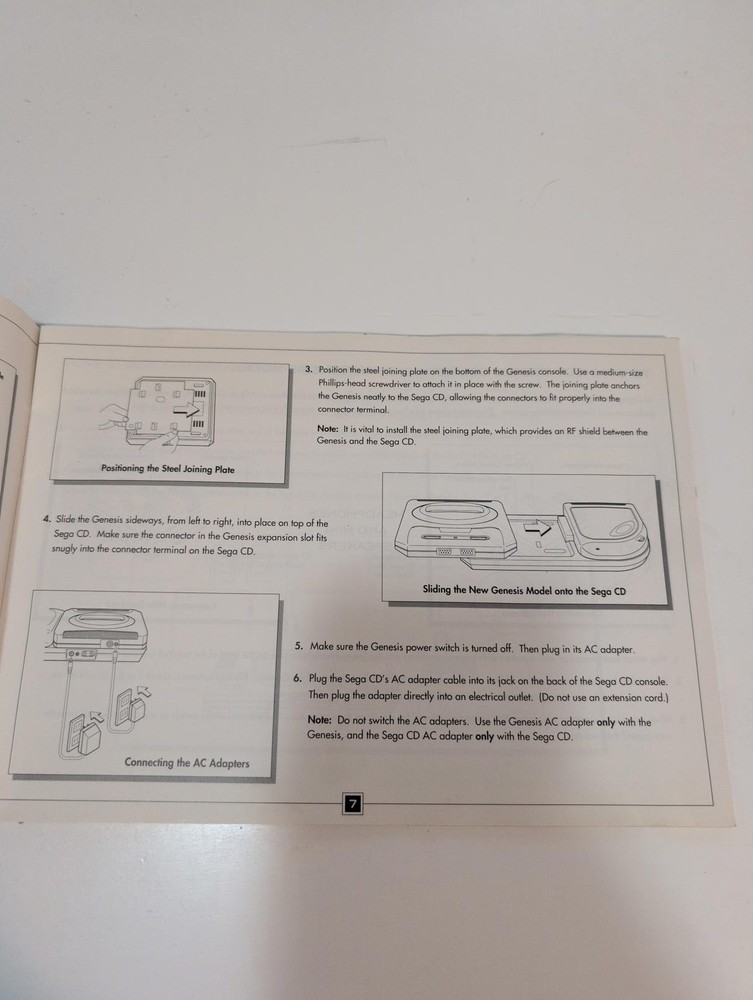 Sega CD User's Guide Manual