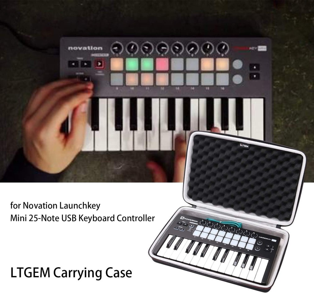LTGEM EVA Hard Case Novation Launchkey Mini 25-Note USB Keyboard MK2 Controller