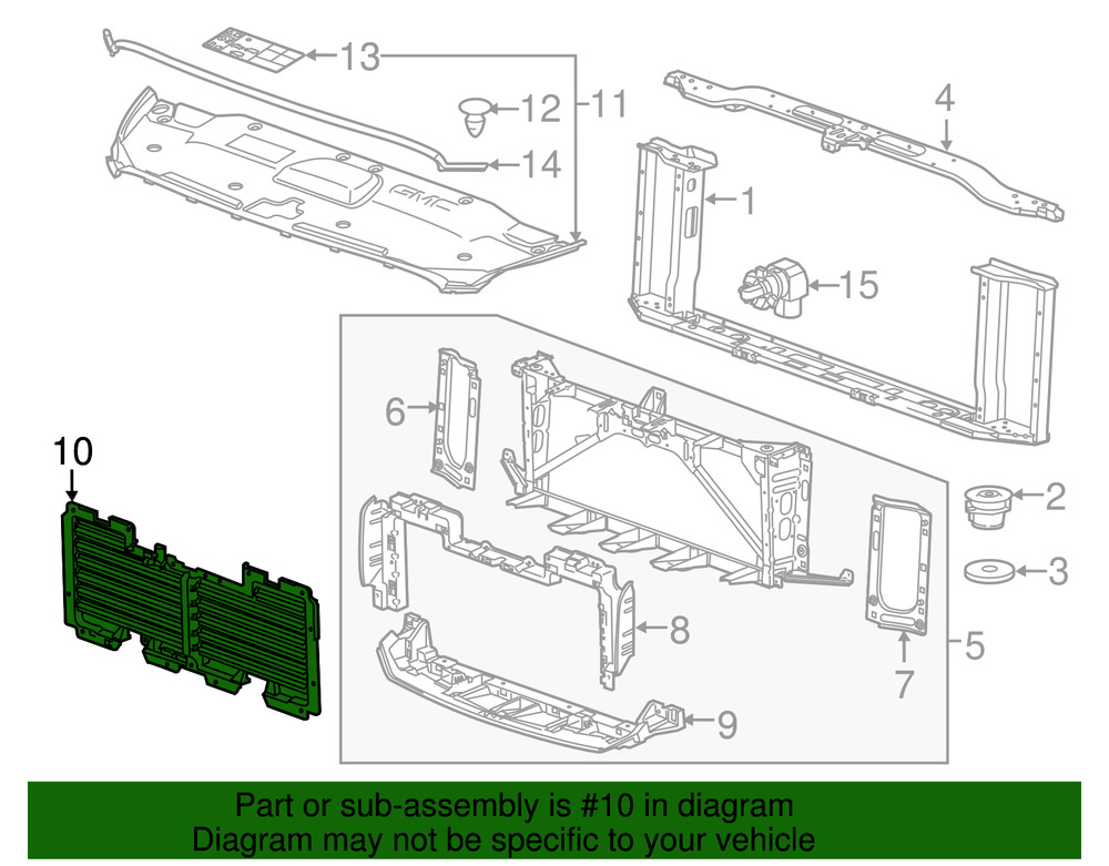 Genuine GM Front Bumper Shutter 85043806