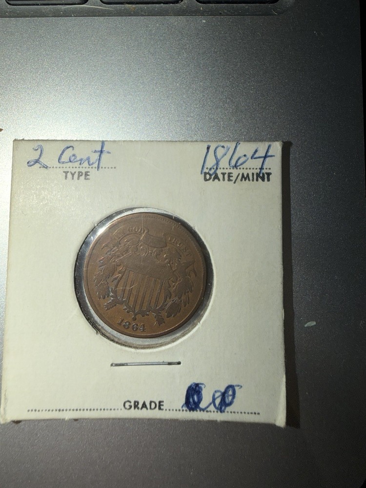 1864 2 Cent Piece Coin