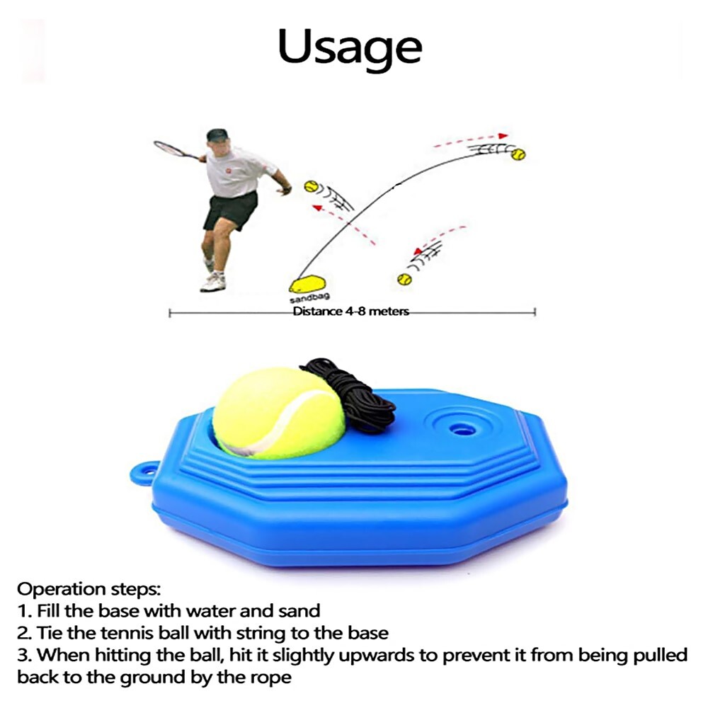 High Quality Durable Sturdy Tennis Rebound Training Base Device with String Ball