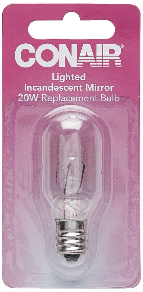 Conair Incandescent Mirror Replacement Bulb, 20W, Clear