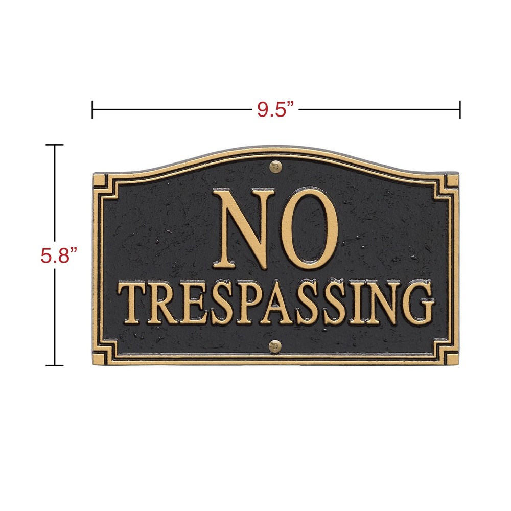 No Trespassing Lawn/Wall Statement Sign