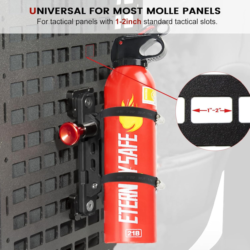 Molle Panel Fire Extinguisher Mount - Tactical Car Quick Release Fire Extinguish