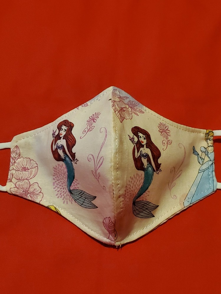 Kids Princess Ariel Adjustable Face Mask